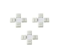 Probus Robus Rva48X-Conn Vegas Easy Clip X Connector For 4.8W 12V Ip20 Single Colour Led Strip Light (Pack Of 3)