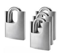 ProBytes Aware 70mm Padlock - Weather-Resistant Protection, Hardened Steel Shackle & Body, 4 Keys Brass Cylinder, Heavy Duty, All-Weather, Shed, Shop, Shutter (3 Padlocks)