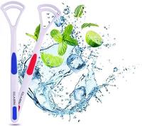 ProBytes Essential Tongue Cleaner - Soft & Gentle Y Shape Scraper, Oral Health, Care, Hygiene, Fresh Healthy & Clean Mouth, Easy Grip, Eliminate Bad Breath & Bacteria, All Ages, Subtle Colours - 4 Pcs