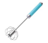 ProBytes Hand Push Egg Beater - Semi-Automatic Stainless Steel Self-Turning Whisk with Comfortable Handle - Manual Kitchen Blender, Mixer, Whisker (Sky Blue)