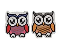 ProBytes Magnetic Dry Wipe Whiteboard Eraser 2 Pack - Lightweight Fun Character Duster, Board, Ceramic, Porcelain, Melamine, Glass Rubber, 3D Cartoon Owl - Catchy Colours