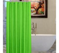ProBytes Shower Curtain - Made of PEVA, Water Repellent, Mildew Resistant, 180x180cm, 71x71inch, Rail Hooks, Ultra-Thin, Feather Light, Wet Rooms, Shower, Bath, Plain (Bright Green)