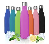 ProBytes Stainless Steel 500ml Water Bottle - Thermal Vacuum Insulated Flask, Double Wall BPA-Free Material, Upto 12/24 Hrs Hot/Cold, Leak-Proof, Sports, Office, Gym, Travel, Unisex - Fuchsia