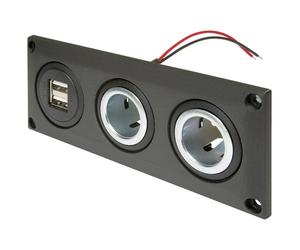 ProCar 67344000 ProCar Mounted triple socket 12/24V DC USB-C/A socket