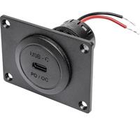PROCAR Power USB-C PD/QC 60 W + Mounting Plate without LED 12 V, 24 V
