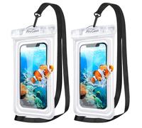 ProCase 2 Pack Floating Waterproof Phone Pouch IPX8, Universal Dry Bag Fits iPhone 17/16/15/14/13 Series, Galaxy S24/S23/S22, Pixel 8/7 (Up to 7”), Touchscreen, Underwater & Snow Protection -Clear