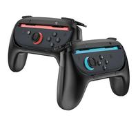 ProCase 2 Pack Joy-Con Grips for Switch 2 2025 Released, Wear-resistant Comfort Controller Hand Grip Handles Holder for Joycon -Black