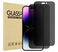 ProCase 2 Pack Privacy Screen Protector for iPhone 14 Pro Max 6.7 inch 2022, Tempered Glass Anti-Spying Black Dark Screen Film Guard