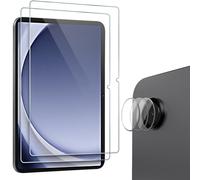ProCase 2 Pack Screen Protector for Galaxy Tab A11 Plus 2025 / Galaxy Tab A9 Plus 2023 + 3 Camera Lens Protector, 9H Hardness HD Clear Tempered Glass Film Guard Screen Saver for Tab A11+ / A9+ 5G 11"