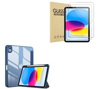 ProCase 2 Pack Screen Protector for iPad A16 2025 11th/10th 2022 Bundle with iPad (A16) 11th Generation 11 Inch 2025/10th Generation 10.9 Inch 2022 Case with Pencil Holder