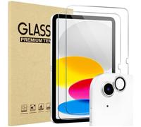 ProCase 2 Pack Screen Protector for iPad A16 2025 11th/10th 2022 Generation (11-inch/10.9), Clear Tempered Glass Film Guard with 1 Camera Lens Protector -Silver