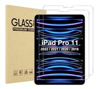 ProCase 2 Pack Screen Protector for iPad Pro 11 4th 3rd 2nd 1st 2022 2021 2020 2018, Tempered Glass Film Guard for iPad Pro 11 4 3 2 1 Gen -Clear