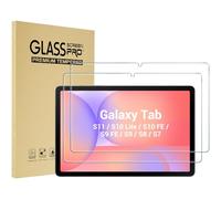 ProCase 2 Pack Screen Protector for Tablet Galaxy Tab S11/ Tab S10 Lite/Tab S10 FE 2025/Tab S9 FE 10.9"/ Tab S9 2023/ Tab S8 2022/ Tab S7 2020 11", Hardness Tempered Glass Screen Film Guard