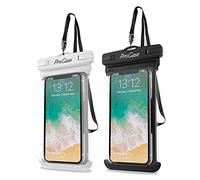 ProCase 2 Pack Waterproof Phone Pouch, Underwater Case phone sleeve for iPhone 17 Air 16 15 14 Plus Pro Max 13 12, Galaxy S24 Ultra S23 S22 Up to 7.0 inch, Cruise Beach Essentia -White/Black