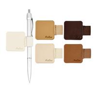 ProCase 【5 Pack】 Self Adhesive Pen Loop Holder, for Dairy Notebooks Journals Planners, Elastic Stick On Pen Holder Stylus Loop -Brown