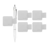 ProCase 【5 Pack Self Adhesive Pen Loop Holder, for Dairy Notebooks Journals Planners, Elastic Stick On Pen Holder Stylus Loop -Silver