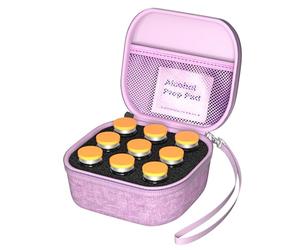 ProCase 9 Slots Insulin Vial Holder for Fridge, Peptide Travel Storage Hard Carrying Case for Standard 10ml U-100 Vials Bottles, Diabetic Supplies Kits Organizer Container with Hand Strap -Purple