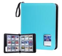 ProCase 900 Pockets Card Binder with Clear Window for Trading Cards, 9 Double Sided Pockets Colletction Album Holder with Removable Sleeves for MTG, TCG, Sports Football Cards -Lightblue