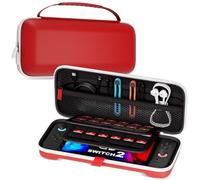ProCase Carrying Case for Nintendo Switch 2 (2025) with 24 Game Card Slots, Hard Portable Travel Case Storage Bag Protective Pounch for 2025 Switch 2 (Red, for Nintendo Switch 2 (2025 Release))