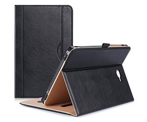 ProCase Case for Galaxy Tab A 10.1 Case 2016 (SM-T580 T585) - Premium PU leather Stand Folio Case Cover, with Document Card Holder -Black