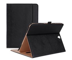 ProCase Case for Galaxy Tab S3 9.7, Stand Folio Folding Case Cover for Galaxy Tab S3 Tablet (9.7 Inch, SM-T820 T825 T827), Auto Sleep Wake, with Pen Holder Document Card Pocket- Black