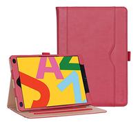 ProCase Case for iPad 10.2 2021 2020 2019 with Pen Holder, Premium PU Leather Folio Case Protective Cover for iPad 9th / 8th / 7th Generation -Red
