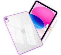ProCase Clear Case for iPad 11th Generation(A16) 2025 11 Inch/ 10th 10.9 Inch 2022, Slim Light Transparent Anti-Yellow Back Cover for iPad 11/10 Gen 11" 10.9" -Glitterpurple