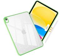 ProCase Clear Case for iPad 11th Generation(A16) 2025 11 Inch/ 10th 10.9 Inch 2022, Slim Light Transparent Anti-Yellow Back Cover for iPad 11/10 Gen 11" 10.9" -Glittergreen