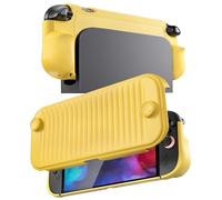 ProCase Dockable Switch 2 Grip Case, Protective PC Front Cover with a Foldable Controller Holder Design, Slim Shockproof Hard Shell Fit for 2025 Switch 2 & Kickstand -Yellow