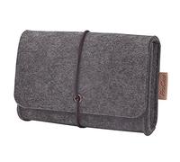 ProCase Felt Storage Case Bag Accessories Organizer for MacBook Laptop Mouse Power Adapter Cables Computer Electronics Cellphone Accessories Charger SSD HHD -Black