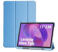 ProCase Folio Case for Lenovo Idea Tab 11" 2025/K11 Gen 2 with Pen Holder, Lenovo Idea Tab 11 Inch TB-336ZU/336FU Slim Stand Tri-Fold Hard Shell Protective Tablet Cover Translucent Back -Blue
