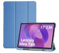 ProCase Folio Case for Lenovo Idea Tab 11" 2025 with Pen Holder, Lenovo Idea Tab 11 Inch TB-336ZU/TB-336FU Slim Stand Tri-Fold Hard Shell Protective Tablet Cover Translucent Back Case -Blue