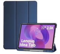 ProCase Folio Case for Lenovo Idea Tab 11" 2025 with Pen Holder, Lenovo Idea Tab 11 Inch TB-336ZU/TB-336FU Slim Stand Tri-Fold Hard Shell Protective Tablet Cover Translucent Back Case -Navy