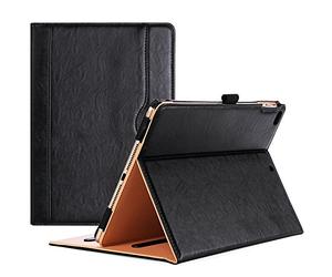 ProCase for iPad 9.7 Inch iPad 6th/5th Generation Case 2018 2017/iPad Air 2/Air 1 Case, Premium Leather Folio Corner Protection Multi-Angle Viewing Stand Cover with Front Pocket Pen Loop -Black