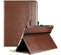 ProCase for iPad 9th/ 8th/ 7th Generation Case 10.2 Inch 2021/2020/2019, iPad 10.2 PU Leather Case Business Stand Cover Smart Folio with Hand Strap Front Pocket Pen Loop -Brown