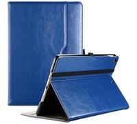 ProCase for iPad 9th/ 8th/ 7th Generation Case 10.2 Inch 2021/2020/2019, iPad 10.2 PU Leather Case Business Stand Cover Smart Folio with Hand Strap Front Pocket Pen Loop -Navy