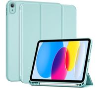 ProCase for iPad (A16) 11th Generation 11 Inch 2025/ iPad 10th Generation 10.9 Inch 2022 Case with Pencil Holder, Hybrid Cover with Soft TPU Back, Supports Touch ID, Auto Wake/Sleep -Aqua