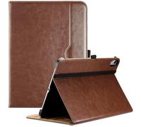 ProCase for iPad A16 11th Generation 11 Inch 2025/iPad 10th Generation Case 10.9 Inch 2022, iPad 11/10 PU Leather Case Business Stand Cover Smart Folio with Hand Strap Front Pocket Pen Loop -Brown