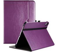 ProCase for iPad A16 11th Generation 11 Inch 2025/iPad 10th Generation Case 10.9 Inch 2022, iPad 11/10 PU Leather Case Business Stand Cover Smart Folio with Hand Strap Front Pocket Pen Loop-Darkpurple