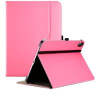 ProCase for iPad A16 11th Generation 11 Inch 2025/iPad 10th Generation Case 10.9 Inch 2022, iPad 11/10 PU Leather Case Business Stand Cover Smart Folio with Hand Strap Front Pocket Pen Loop -Pink