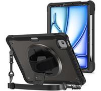 ProCase for iPad Air 11-inch M4 2026/ M3 2025/ M2 2024/ Air 5th / 4th Gen 10.9"/ iPad Pro 11" 4th/3rd/2nd/1st Gen, Heavy Duty Shockproof Cover with Hand Strap 360 Degree Rotatable Kickstand -Black