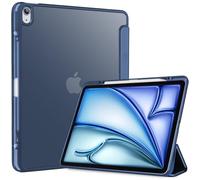 ProCase for iPad Air 13 Inch Case M3 2025/ M2 2024 With Pencil Holder, Hybrid Smart Cover iPad 13 Air M3 M2 Case with Clear Transparent Back, Support Touch ID, Auto Wake/Sleep -Allnavy