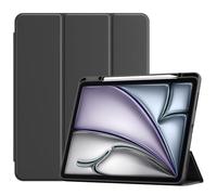 ProCase for iPad Air 13 Inch Case M4/M3/M2(2026/2025/2024) with Pencil Holder, Slim Smart Cover iPad 13 Air M4 M3 M2 Case with Soft TPU Back, Supports Touch ID, Auto Wake/Sleep -Black
