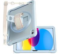 ProCase for Lenovo Tab One Tablet Case 8.7 Inch 2025, Heavy Duty Shockproof Rugged Protective Cover Rotating Kickstand with Handle Holder Shoulder Strap -Colorful