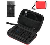 ProCase Hard Carrying Case for Samsung T7 Portable SSD -Red | Fits Samsung T7/T7 Touch SSD, Silicone Cover Included, EVA Shockproof Storage Travel Organizer for 500GB-4TB USB Drives