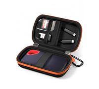 ProCase Hard Case Compatible with SanDisk Extreme Portable SSD New Model | EVA Shockproof SSD Case with 2 SD Card Slots & Mesh Pocket, Fits SDSSDE10 SDSSDE70 SDSSDE31, 500GB 1TB 2TB 4TB, Orange Black