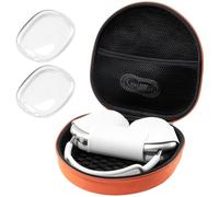 ProCase Hard Case for New AirPods Max, Travel Carrying Headphone Case with Silicone Earpad Cover & Mesh Pocket, AirPods Max Protective Portable Storage Bag -Orange
