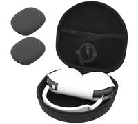 ProCase Hard Case for New AirPods Max, Travel Carrying Headphone Case with Silicone Earpad Cover & Mesh Pocket, AirPods Max Protective Portable Storage Bag -Black