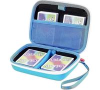 ProCase Hard Playing Card Game Carrying Case, Travel Storage Box Holds 300+ Trading Cards, Bag Holder for Classic Board Game UNO, Five Crowns,SKYJO, PlayMonster and More (Case Only) -Blue