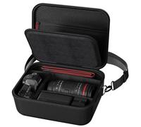 ProCase Hard Shell Camera Bag for DSLR/SLR/Mirrorless Cameras, Soft Padded Digital Camera Case Travel Bag with Shoulder Strap Dividers for Nikon/Sony/Canon EOS R100 R50 and Accessories -Black